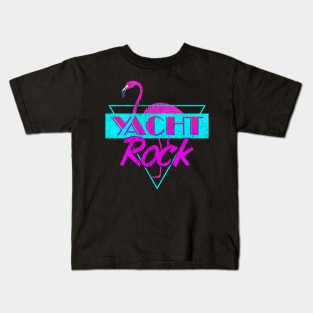 Yacht Rock Retro Flamingo Kids T-Shirt